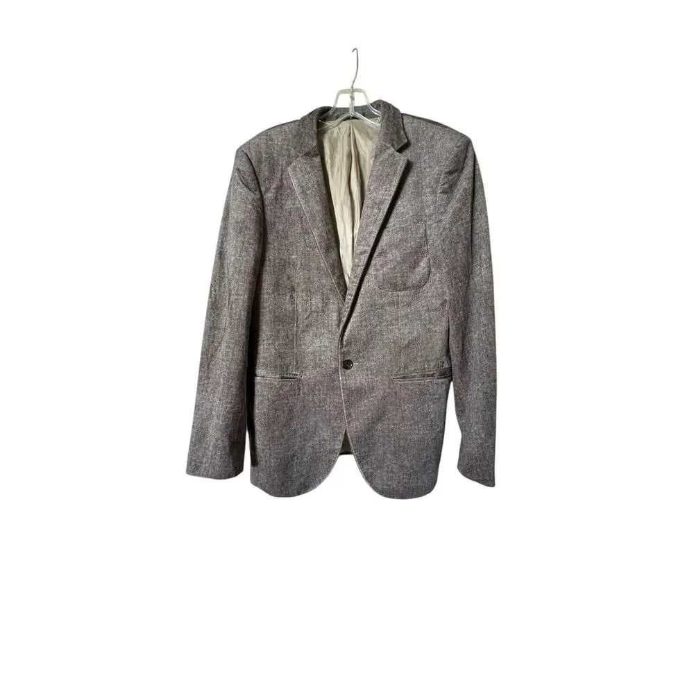 Hugo Surpass Blazer Size 52  Elbow Patches Academic‎ Look Wool/Viscose/Poly SOFT